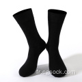 Chaussettes noires vierges en coton noir